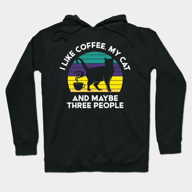 I Love Coffee and Cats Hoodie by machmigo